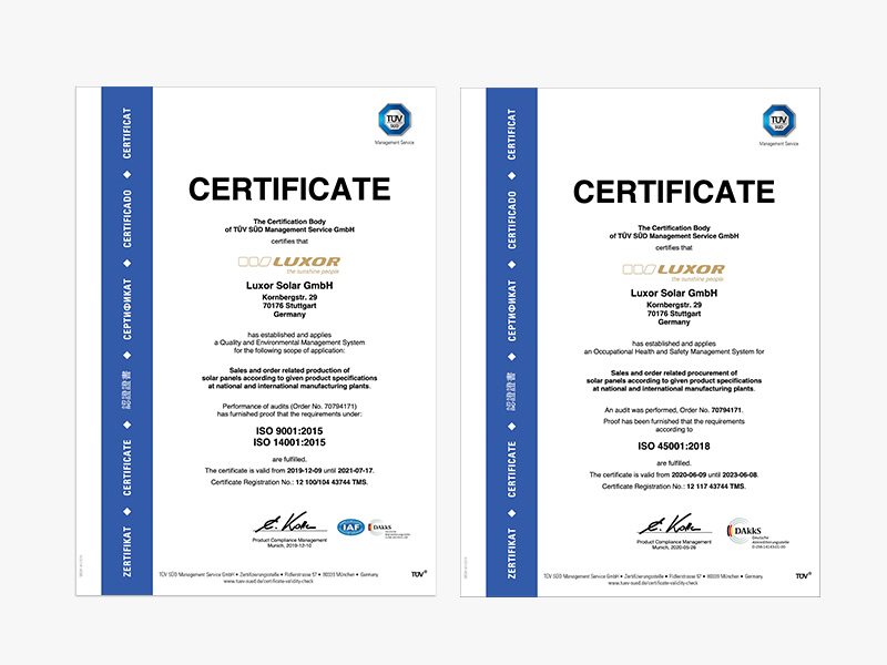 ISO Certificates: ISO 14001:2015 | ISO 9001:2015 | ISO 41005:2018