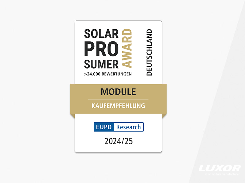 EUPD SolarProsumerAward© 2024/2025 Deutschland